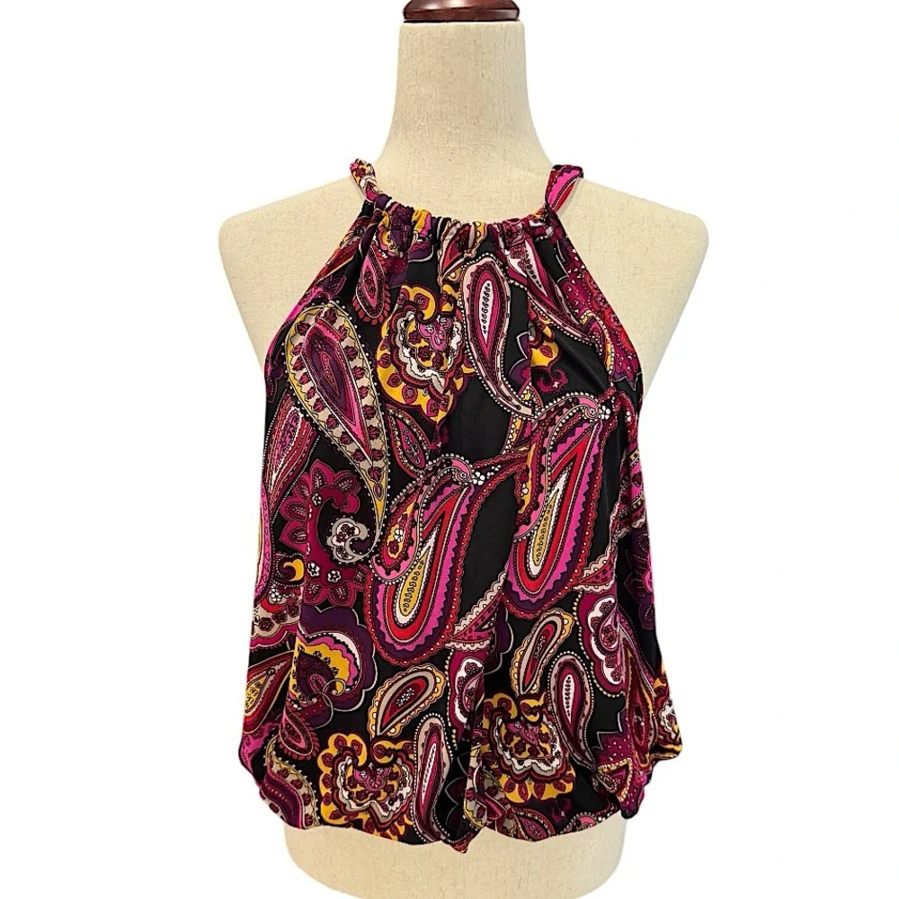 Trina Turk Paisley Halter Top size S - Picture 2 of 9